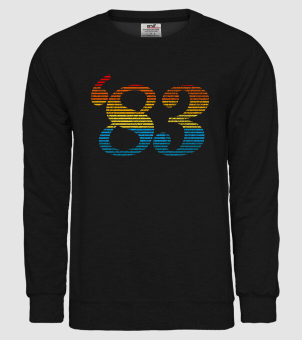 Retro Birthday 1983 model negru pe tricou