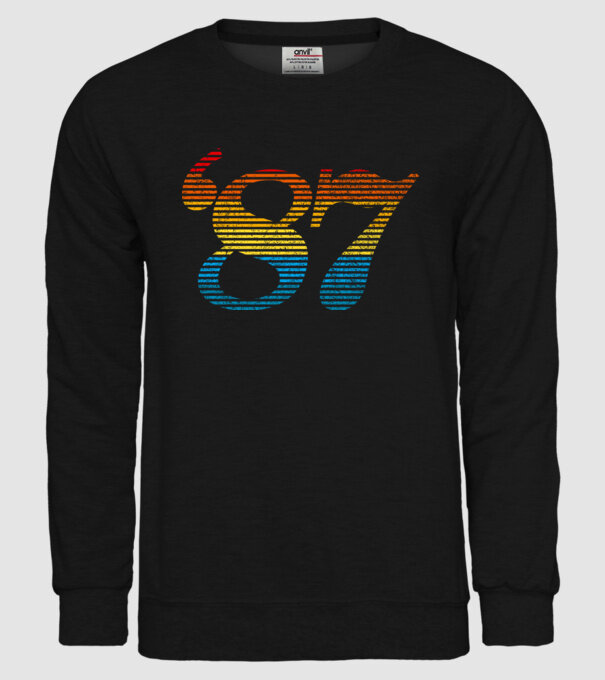 Retro Birthday 1987 model negru pe tricou