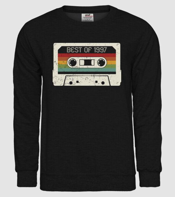 retro tape 1997 vintage model negru pe tricou