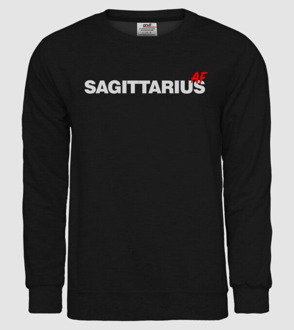 SAGITTARIUS as fuck model negru pe tricou
