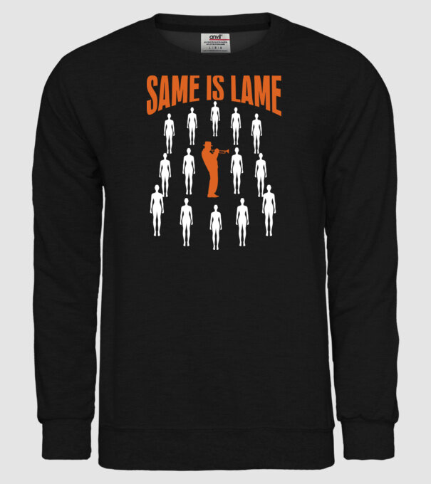 Same is lame trumpet model negru pe tricou