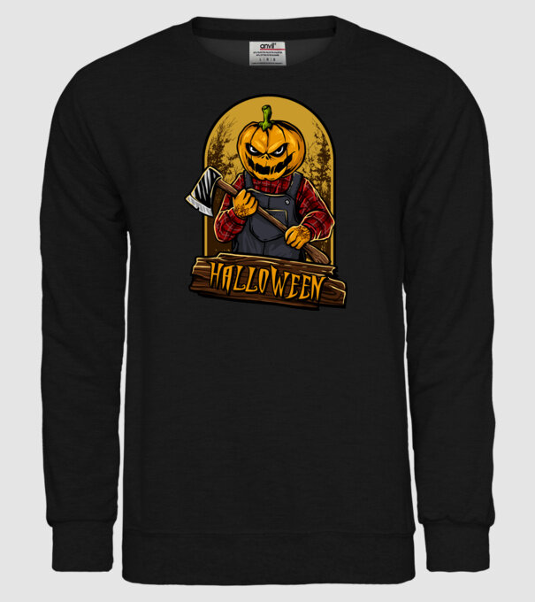 Scary halloween model negru pe tricou