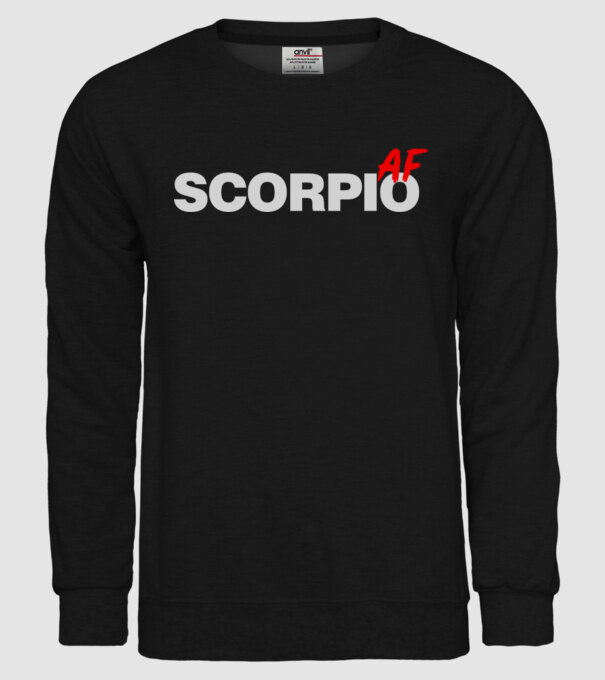 SCORPIO as fuck model negru pe tricou