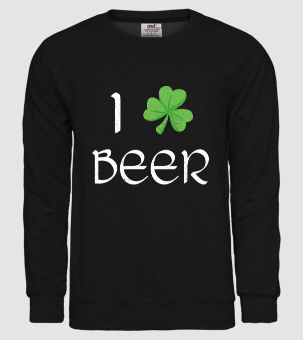 Shamrock beer model negru pe tricou