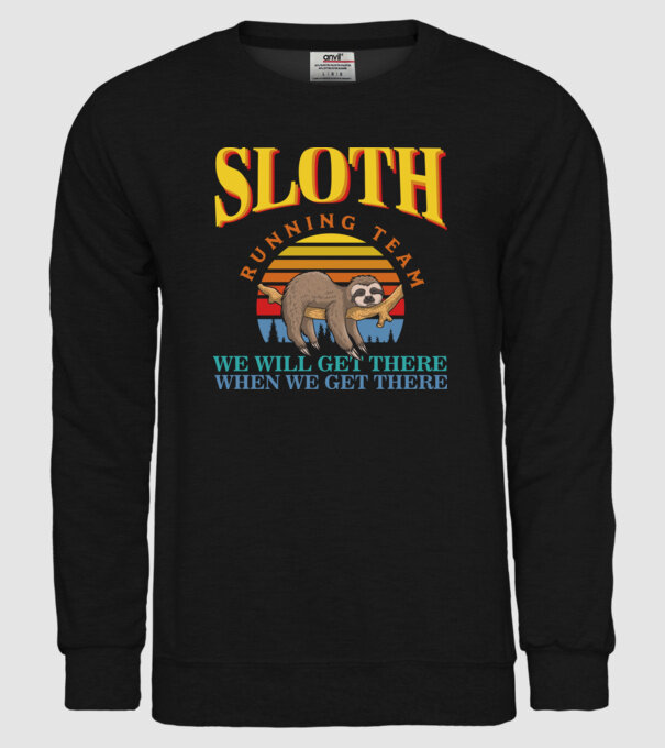 SLOTH running team model negru pe tricou