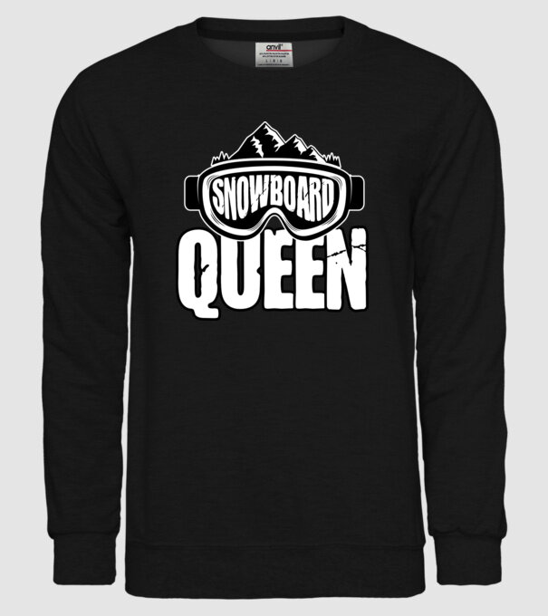 snowboard queen 01 model negru pe tricou