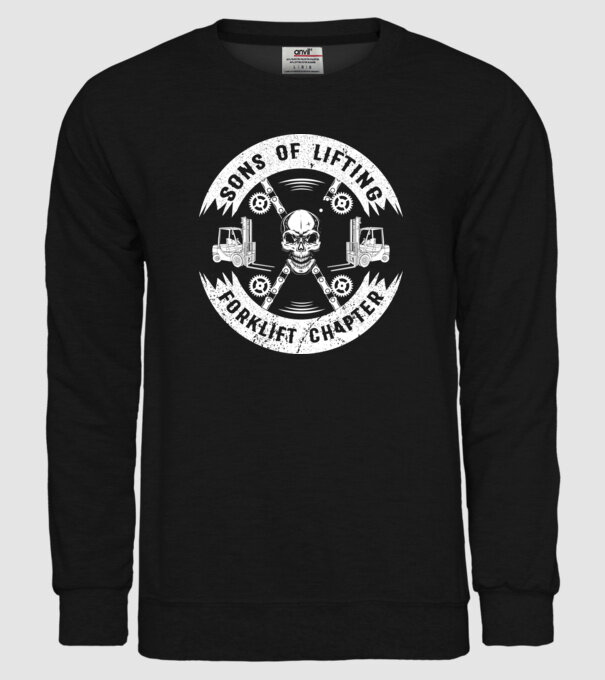 SONS OF LIFTING model negru pe tricou
