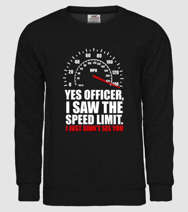 Speed limit model negru pe tricou