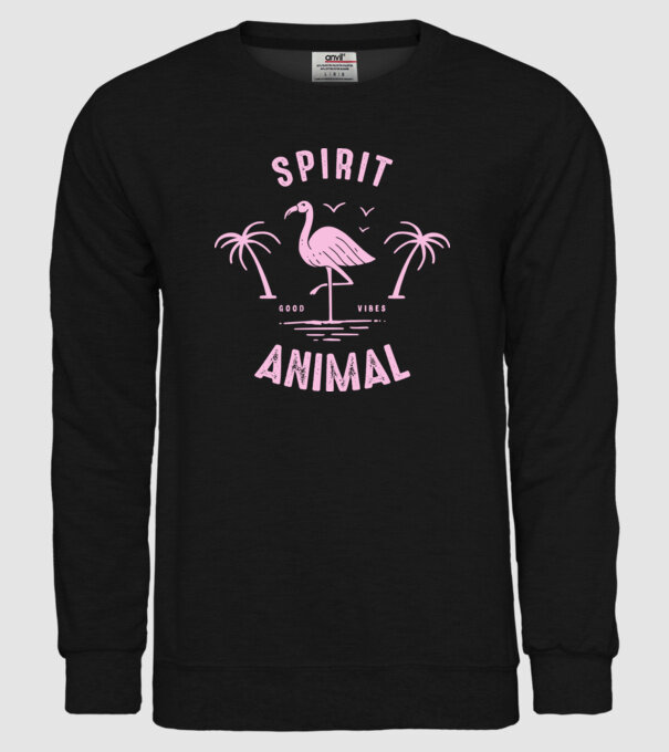 SPIRIT ANIMAL model negru pe tricou