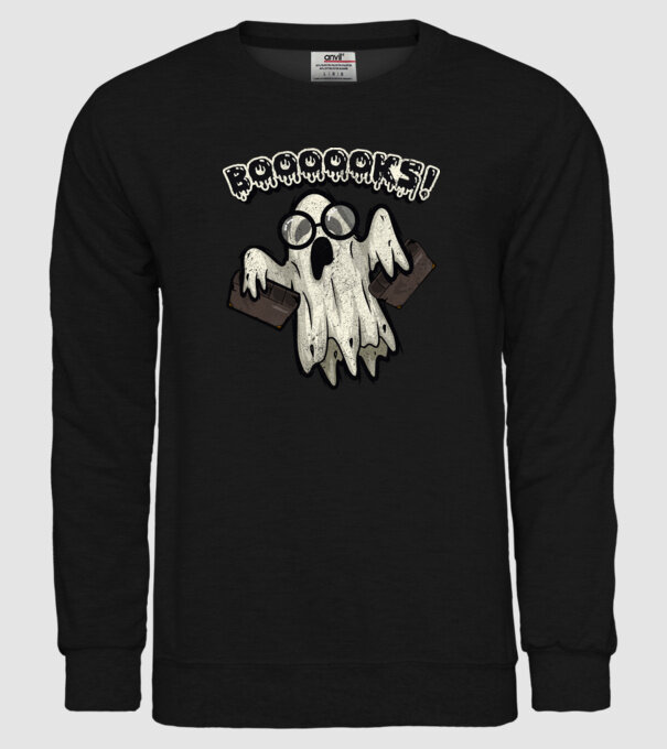 Spooky booookworm model negru pe tricou