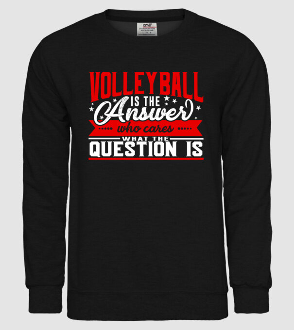 Sport is the answer VOLEIBALIST model negru pe tricou