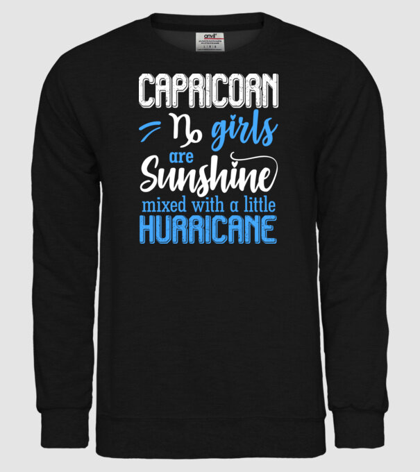 Sunshine with Hurricane CAPRICORN model negru pe tricou