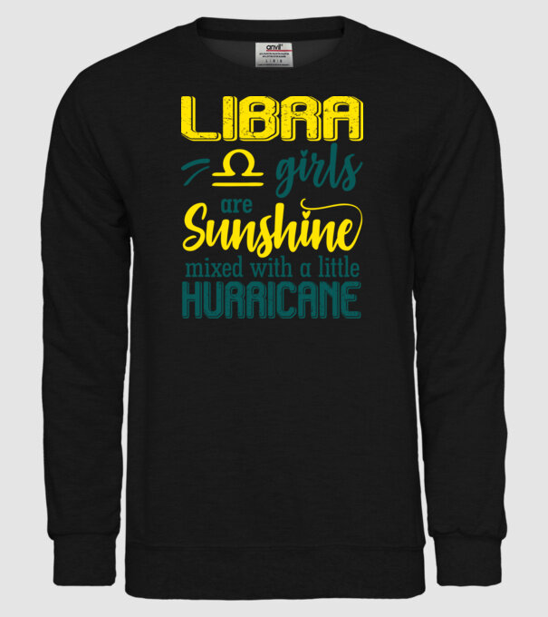 Sunshine with Hurricane LIBRA model negru pe tricou