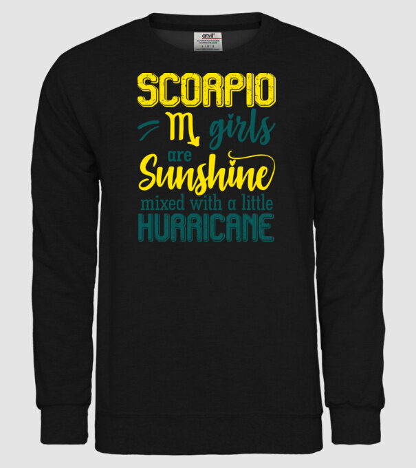 Sunshine with Hurricane SCORPIO model negru pe tricou