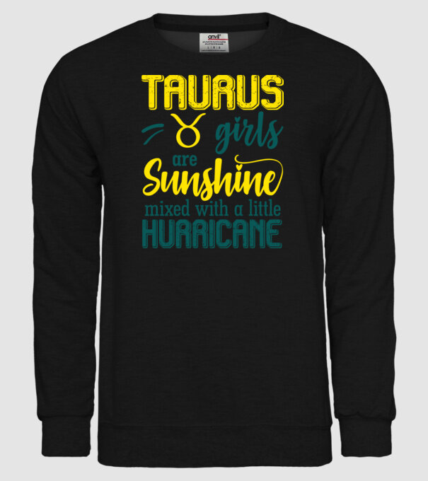 Sunshine with Hurricane TAURUS model negru pe tricou