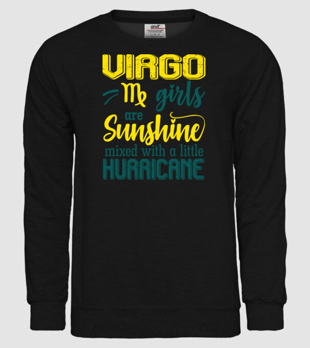 Sunshine with Hurricane VIRGO model negru pe tricou