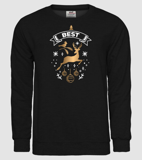 Best Friends Christmas 1 model negru pe tricou