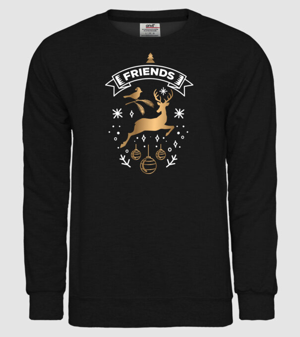 Best Friends Christmas 2 model negru pe tricou