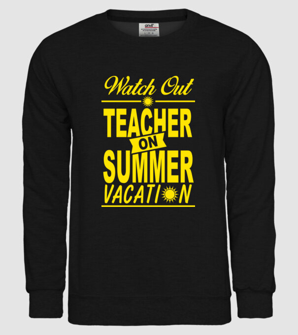 Profesor vacanță de vară ENG model negru pe tricou