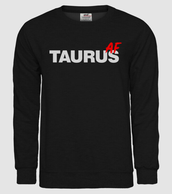 TAURUS as fuck model negru pe tricou