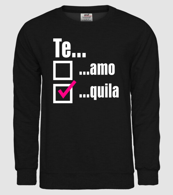 Te...quila model negru pe tricou