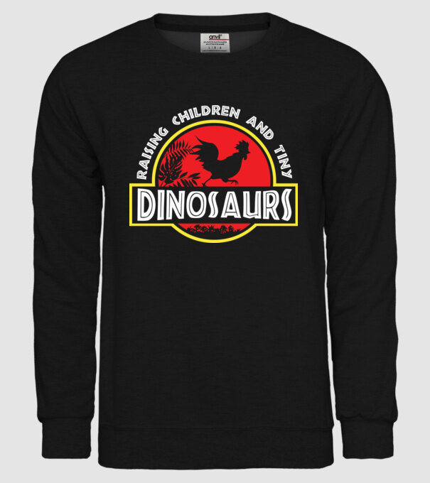 Tiny Dinosaurs model negru pe tricou