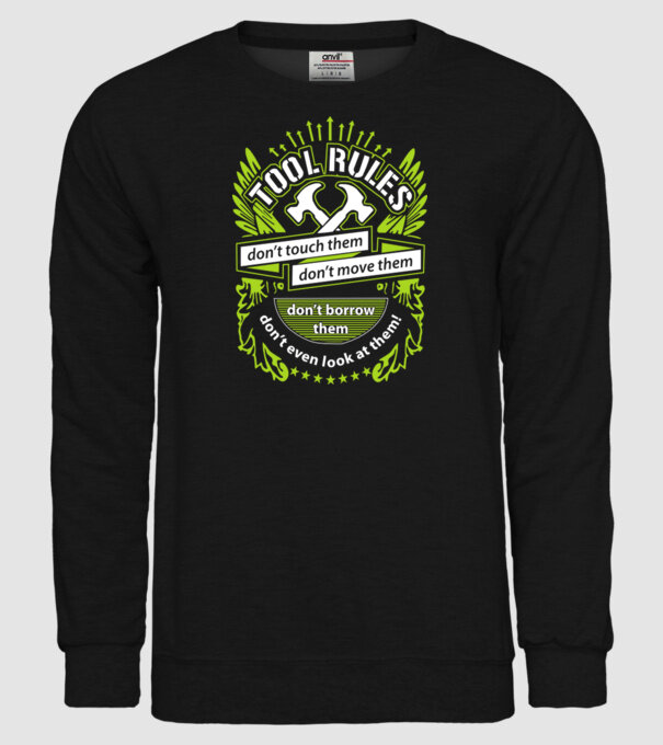 Tool rules model negru pe tricou