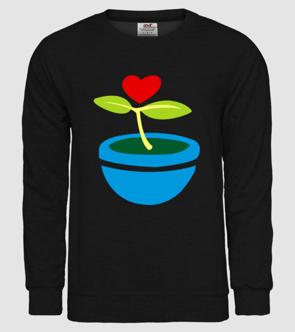 Floricică model negru pe tricou