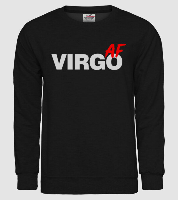 VIRGO as fuck model negru pe tricou