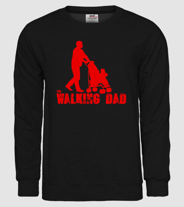 Walking dad model negru pe tricou