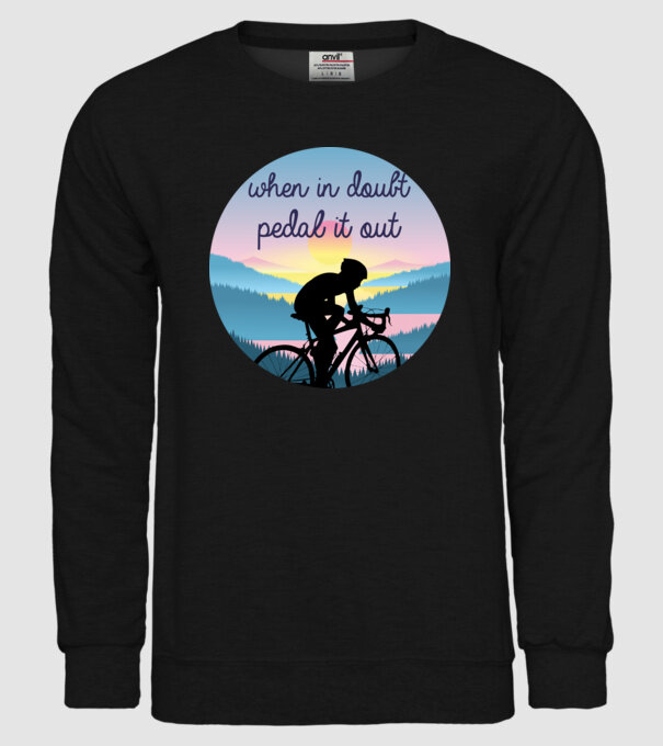 when in doubt model negru pe tricou