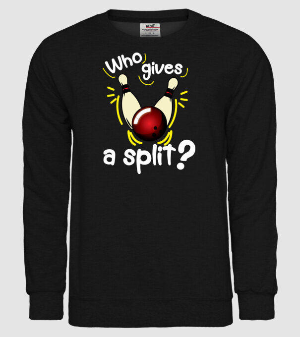 Who gives a split model negru pe tricou