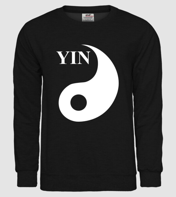 YIN model negru pe tricou