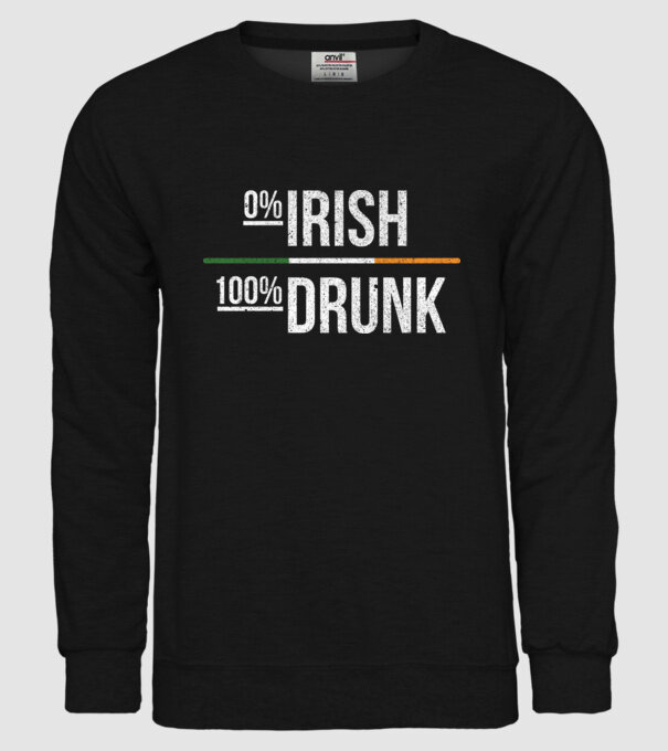 Zero irish model negru pe tricou