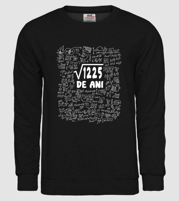 √1225 de ani model negru pe tricou