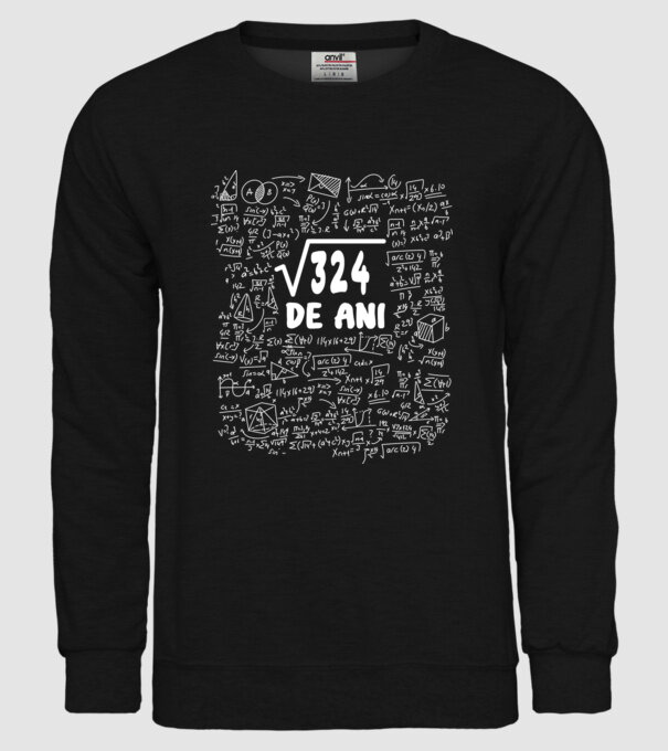 √324 de ani model negru pe tricou