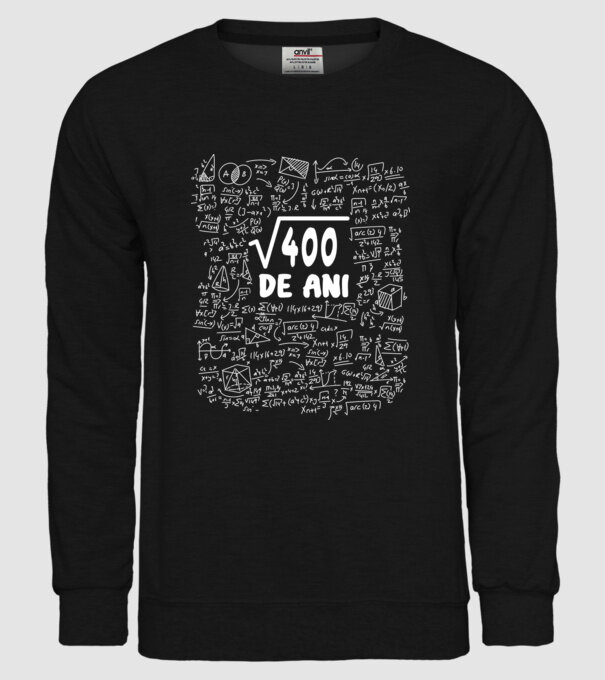 √400 de ani model negru pe tricou