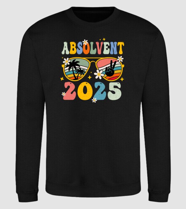 Absolvent 2025 model negru pe tricou