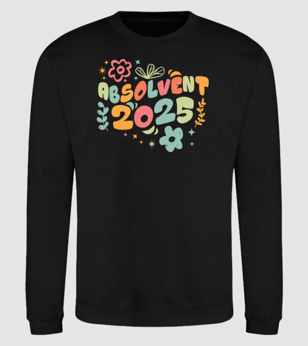 Absolventa 2025 model negru pe tricou