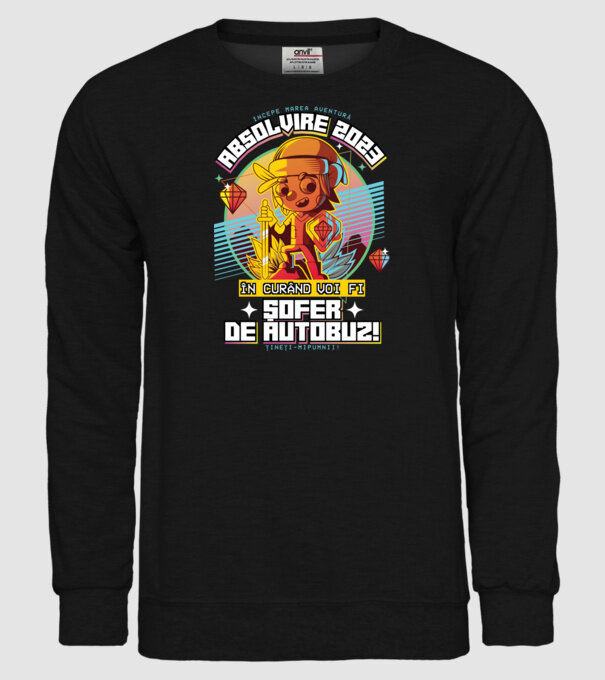 absolvire 2023 șofer de autobuz model negru pe tricou