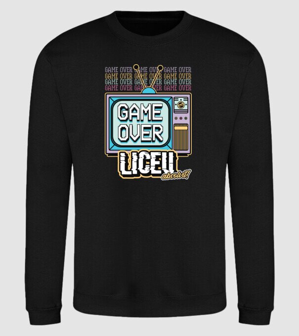 Absolvire retro liceu model negru pe tricou