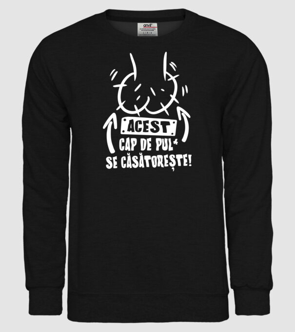 acest - cap de pulă - se căsătorește! model negru pe tricou
