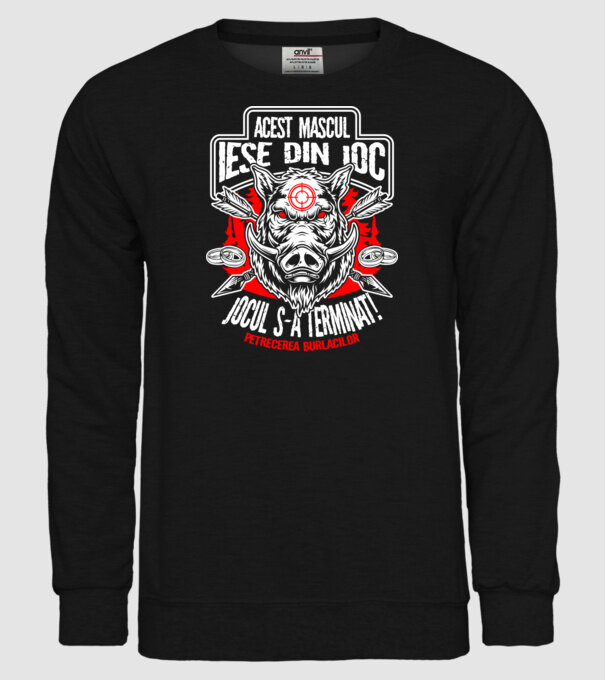 Acest mascul iese din joc - jocul s-a terminat - petrecerea burlacilor model negru pe tricou