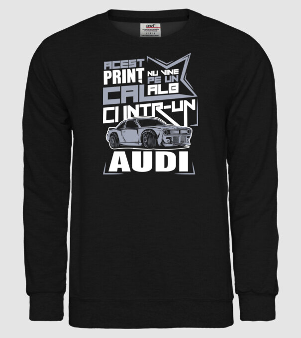 Acest prinț nu vine pe un cal alb, ci într-un Audi model negru pe tricou