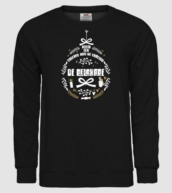 acesta este tricoul meu de Crăciun_ de relaxare model negru pe tricou