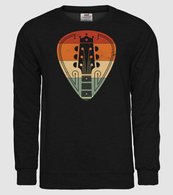 acoustic guitarist model negru pe tricou