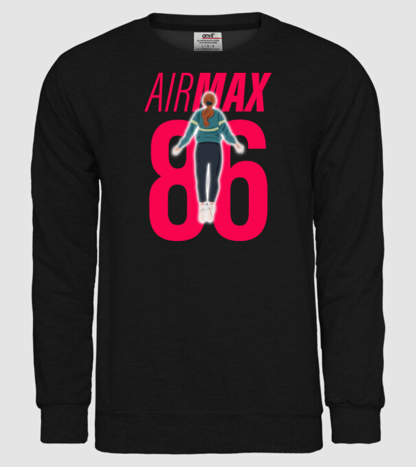 air max 86 stranger things model negru pe tricou