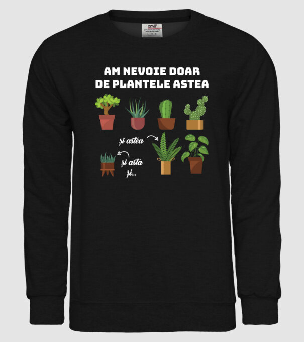 am nevoie doar de plantele astea model negru pe tricou