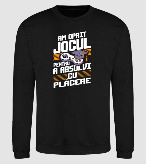 Am oprit jocul absolvent negru model negru pe tricou