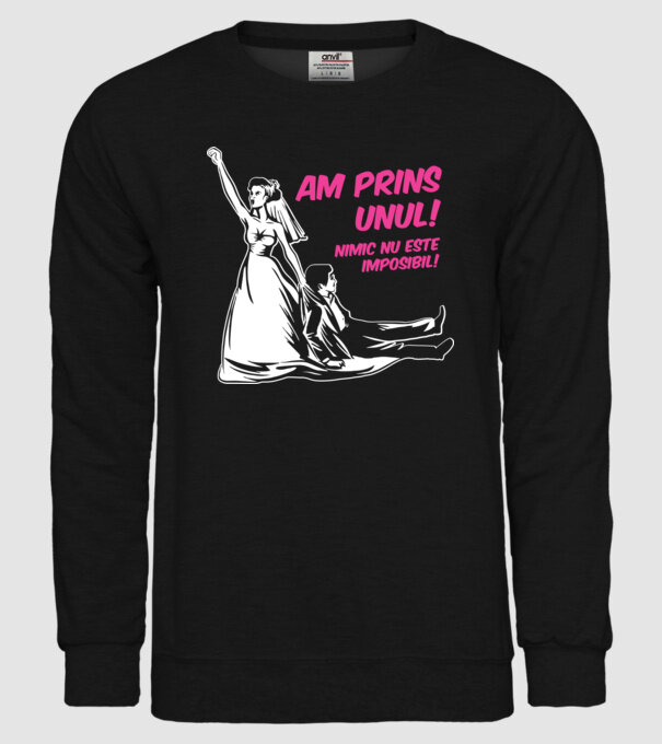 Am prins unul Nimic nu este imposibil model negru pe tricou